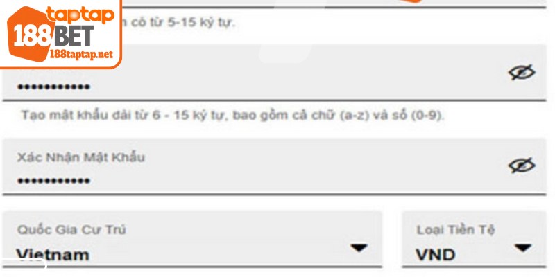 Điều cần đặc biệt lưu ý khi đăng ký 188BET TAPTAP