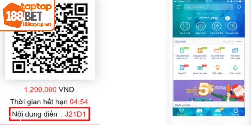 Các bước nạp tiền 188BET TAPTAP vào tài khoản trong 3 phút