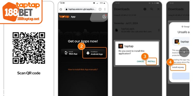 Điều kiện cần thiết để cài đặt ứng dụng 188BET TAPTAP